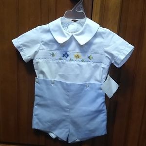 Little Boy Smocked Romper